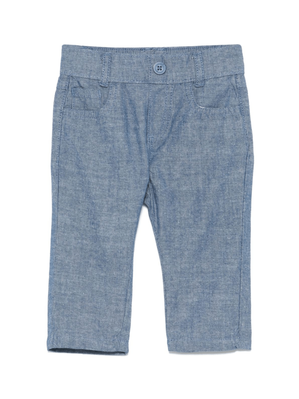 Pantaloni per neonato Trussardi Junior blu con vita elasticizzata e design a cinque tasche - Rubino Kids