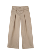 Pantaloni sartoriali per bambina DKNY Kids beige con tasche laterali - Rubino Kids