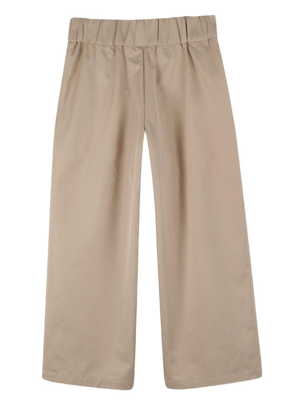 Pantaloni sartoriali per bambina DKNY Kids beige con tasche laterali - Rubino Kids