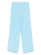 Pantaloni sartoriali per donna merci azzurro con chiusura con occhiello e zip - Rubino Kids