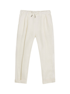 Pantaloni slim con coulisse per bambino Brunello Cucinelli Kids bianco con taglio slim - Rubino Kids