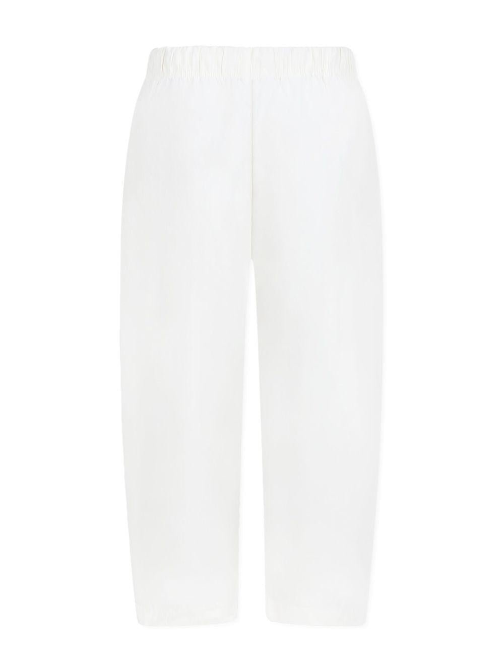 Pantaloni sportivi con coulisse per bambino MSGM Kids bianco con taglio dritto - Rubino Kids