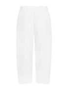 Pantaloni sportivi con coulisse per bambino MSGM Kids bianco con taglio dritto - Rubino Kids