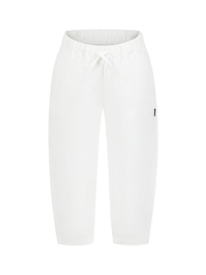 MSGM Kids white straight-fit drawstring tracksuit bottoms for boys