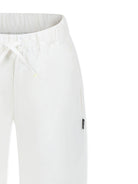 Pantaloni sportivi con coulisse per bambino MSGM Kids bianco con taglio dritto - Rubino Kids