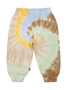 Pantaloni sportivi con fantasia tie - dye per neonato Molo multicolor con mini targhetta logo - Rubino Kids
