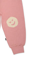 Pantaloni sportivi con stampa per neonata Molo rosa con orli alle caviglie - Rubino Kids