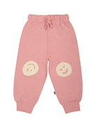 Pantaloni sportivi con stampa per neonata Molo rosa con orli alle caviglie - Rubino Kids
