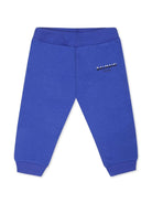 Pantaloni sportivi con stampa per neonato Balmain Kids blu con taglio straight - Rubino Kids