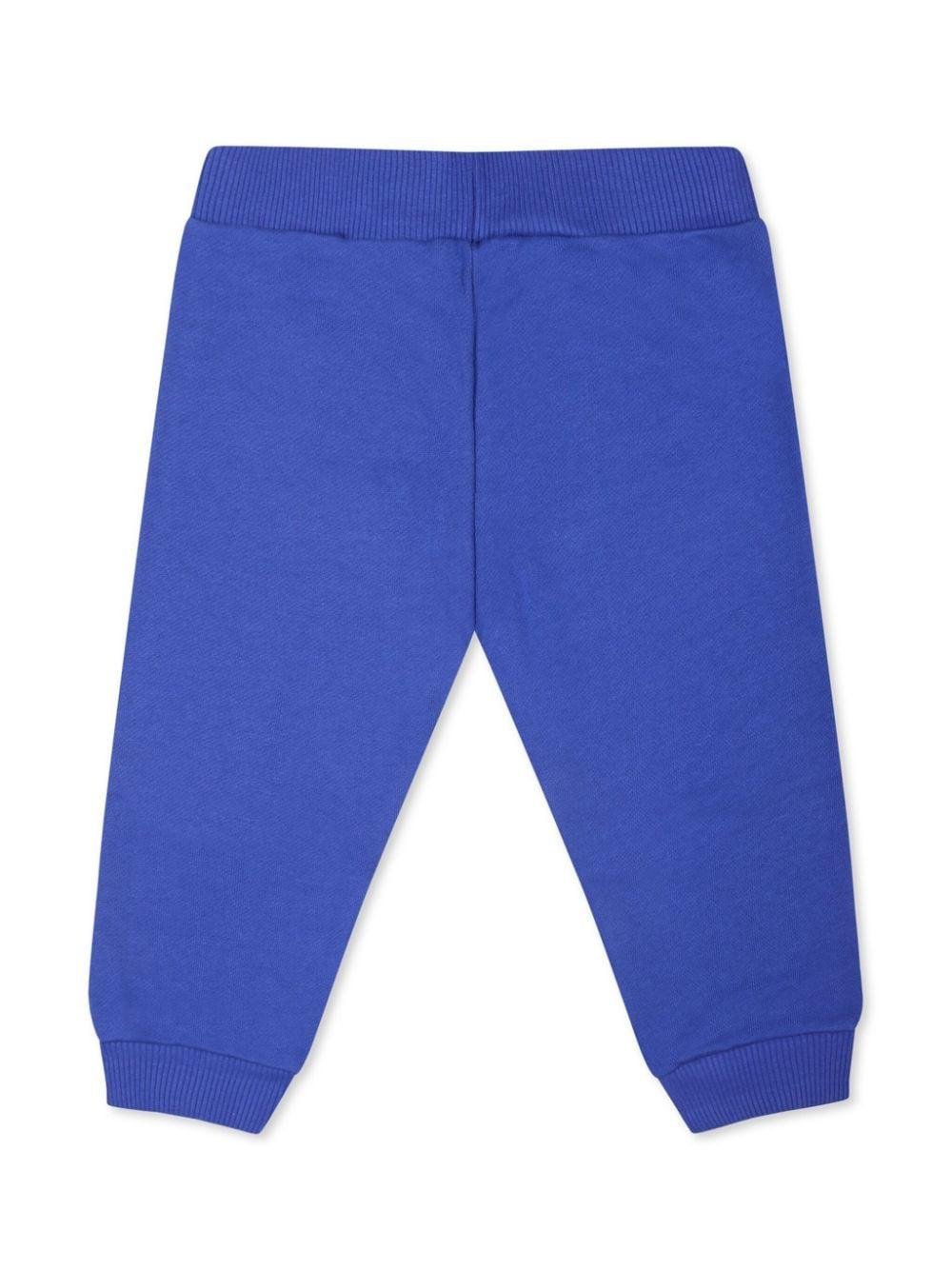 Pantaloni sportivi con stampa per neonato Balmain Kids blu con taglio straight - Rubino Kids