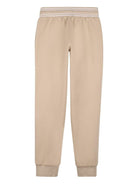 Pantaloni sportivi da bambino Boss Kids beige con stampa logo - Rubino Kids