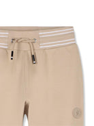 Pantaloni sportivi da bambino Boss Kids beige con stampa logo - Rubino Kids