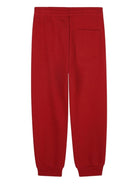 Pantaloni sportivi elasticizzati per bambino Kenzo Kids rosso con stampa logo - Rubino Kids
