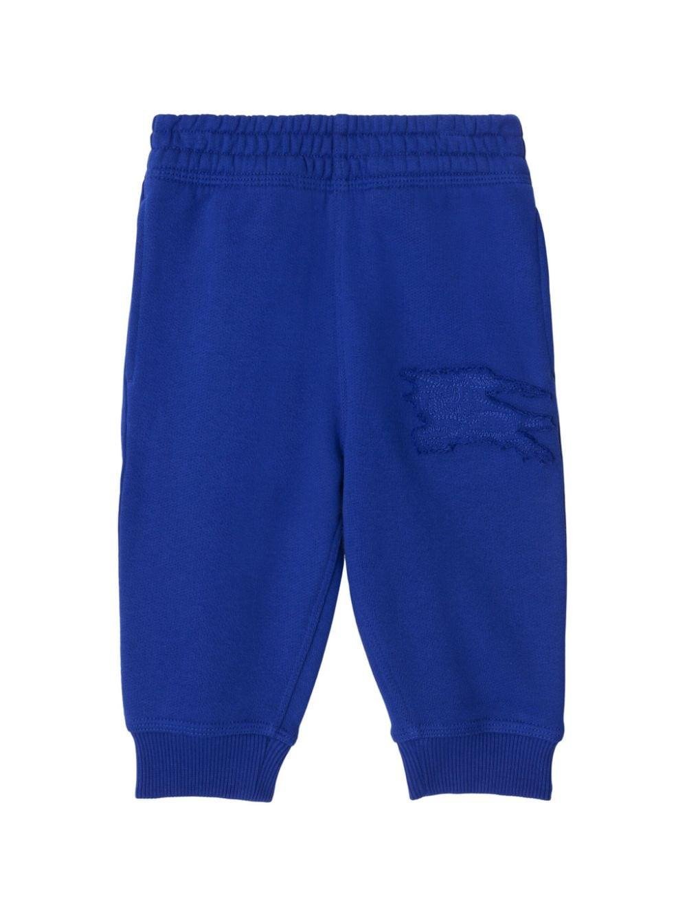Pantaloni sportivi Equestrian Knight per neonato Burberry Kids blu con vita elasticizzata - Rubino Kids