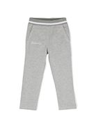 Pantaloni sportivi mélange per bambina Givenchy Kids grigio con ricamo e dettaglio glitter - Rubino Kids