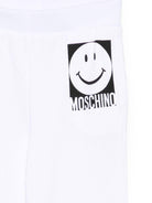 Pantaloni sportivi Moschino Kids bianco con motivo smiley - Rubino Kids