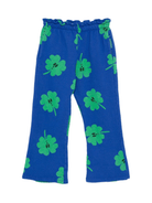 Pantaloni sportivi per bambina Bobo Choses blu con stampa a trifoglio - Rubino Kids