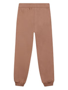 Pantaloni sportivi per bambina Chloé Kids marrone con coulisse - Rubino Kids