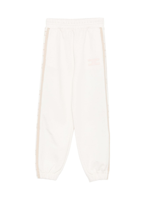 Pantaloni sportivi per bambina Elisabetta Franchi La Mia Bambina beige con righe laterali