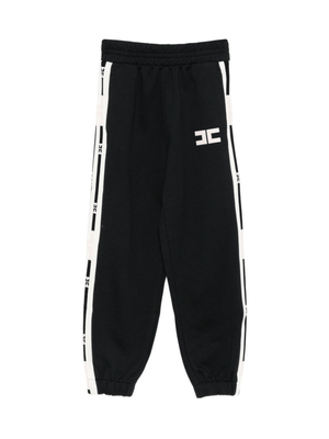 Pantaloni sportivi per bambina Elisabetta Franchi La Mia Bambina nero con righe laterali