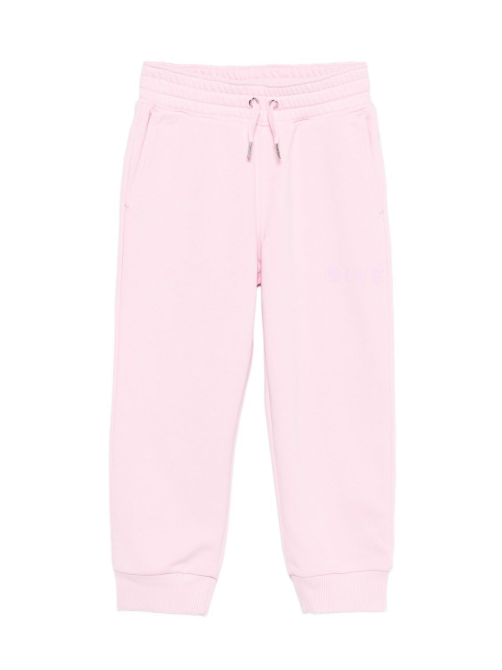 Pantaloni sportivi per bambina Givenchy Kids rosa con logo ricamato - Rubino Kids