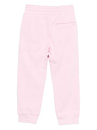 Pantaloni sportivi per bambina Givenchy Kids rosa con logo ricamato - Rubino Kids