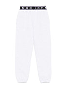 Pantaloni sportivi per bambina John Richmond Junior grigio con banda logo - Rubino Kids