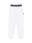 Pantaloni sportivi per bambina John Richmond Junior grigio con banda logo - Rubino Kids