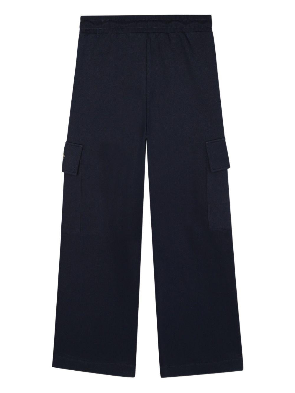 Pantaloni sportivi per bambina Michael Kors Kids blu modello cargo - Rubino Kids