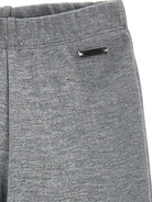 Pantaloni sportivi per bambina Monnalisa grigi con dettaglio logo - Rubino Kids