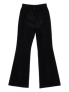 Pantaloni sportivi per bambina Monnalisa neri con dettaglio placca logo - Rubino Kids