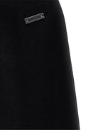 Pantaloni sportivi per bambina Monnalisa neri con dettaglio placca logo - Rubino Kids