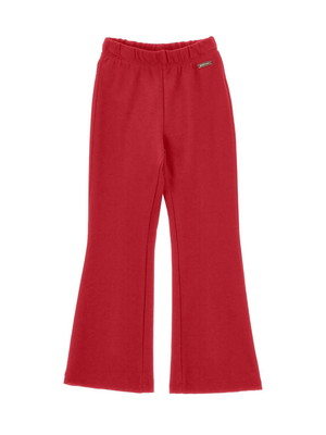 Monnalisa red sweatpants for girls with logo detail