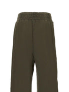 Pantaloni sportivi per bambina MSGM Kids verde con bottoni automatici - Rubino Kids