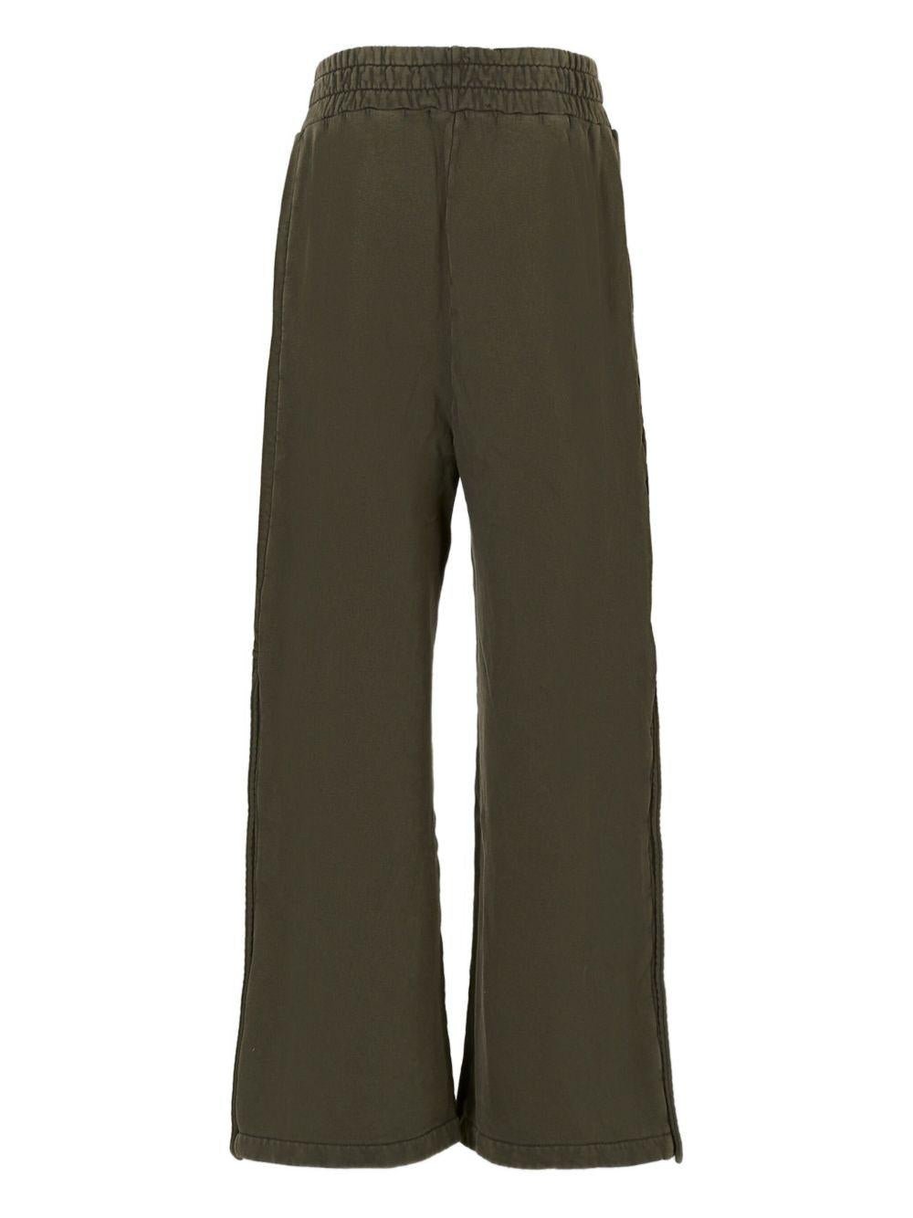 Pantaloni sportivi per bambina MSGM Kids verde con bottoni automatici - Rubino Kids