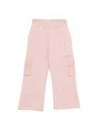 Pantaloni sportivi per bambina Off - White Kids rosa con tasche cargo - Rubino Kids