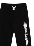 Pantaloni sportivi per bambina Palm Angels Kids nero con stampa - Rubino Kids