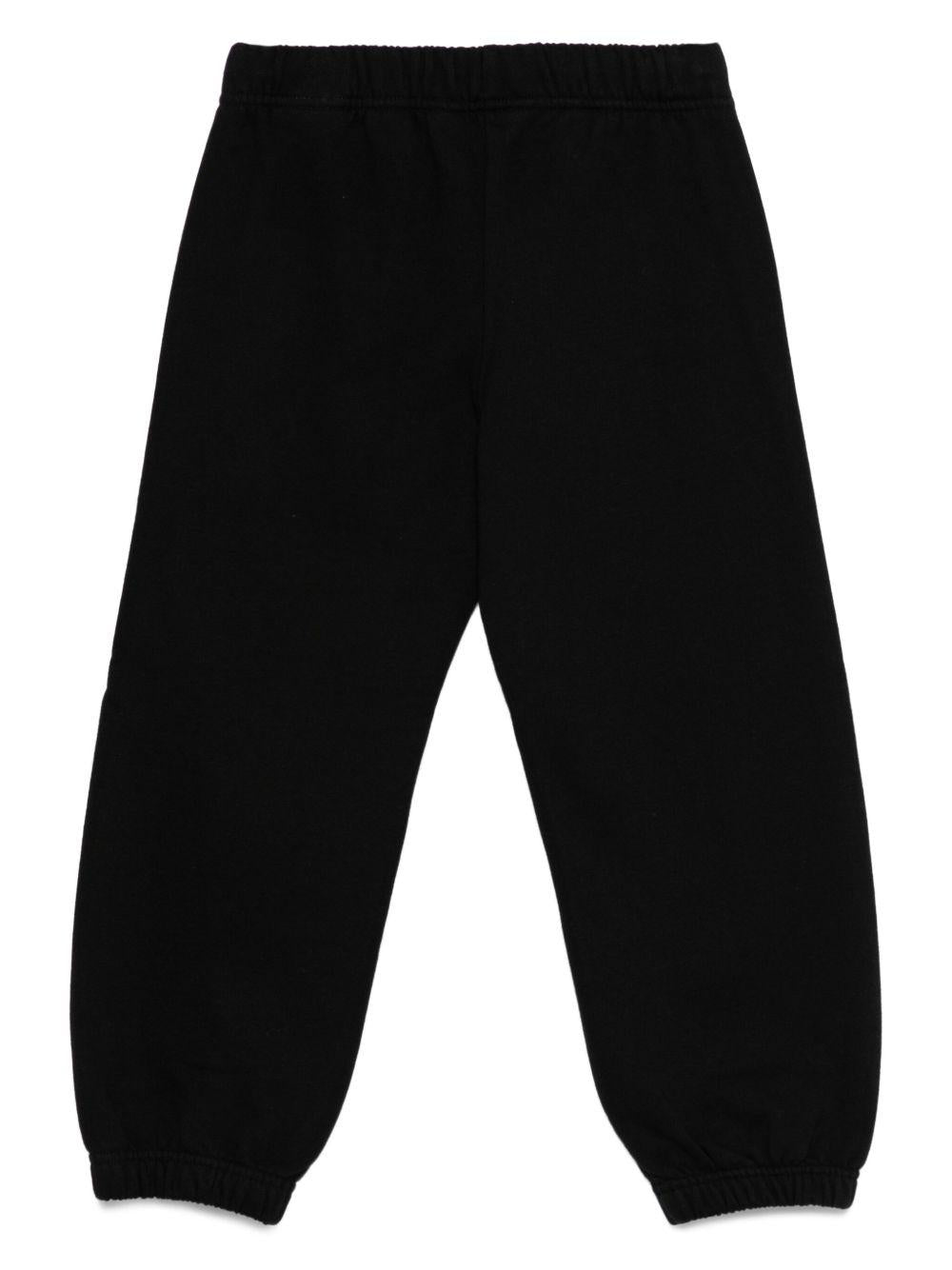 Pantaloni sportivi per bambina Palm Angels Kids nero con stampa - Rubino Kids