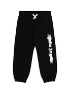 Pantaloni sportivi per bambina Palm Angels Kids nero con stampa - Rubino Kids