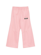 Pantaloni sportivi per bambina Palm Angels Kids rosa con applicazione - Rubino Kids