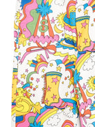 Pantaloni sportivi per bambina Stella McCartney Kids bianco con stampa grafica - Rubino Kids