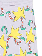 Pantaloni sportivi per bambina Stella McCartney Kids lilla con stampa stelle - Rubino Kids