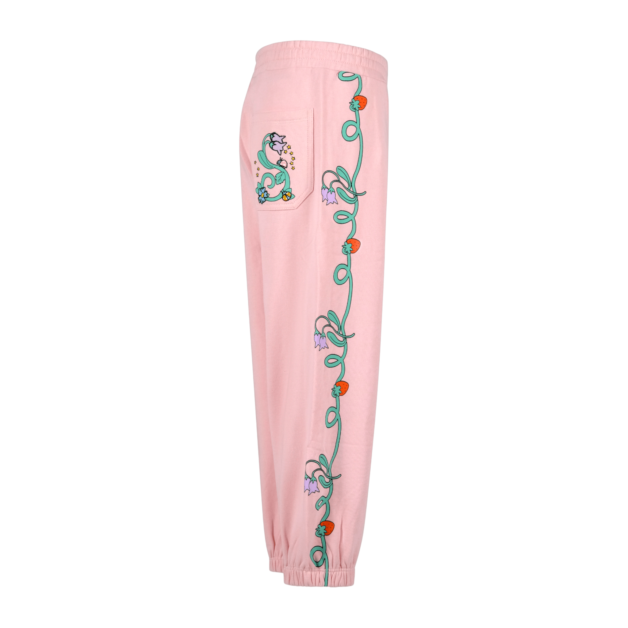 Pantaloni sportivi per bambina Stella McCartney Kids rosa con stampa floreale - Rubino Kids