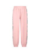 Pantaloni sportivi per bambina Stella McCartney Kids rosa con stampa floreale - Rubino Kids