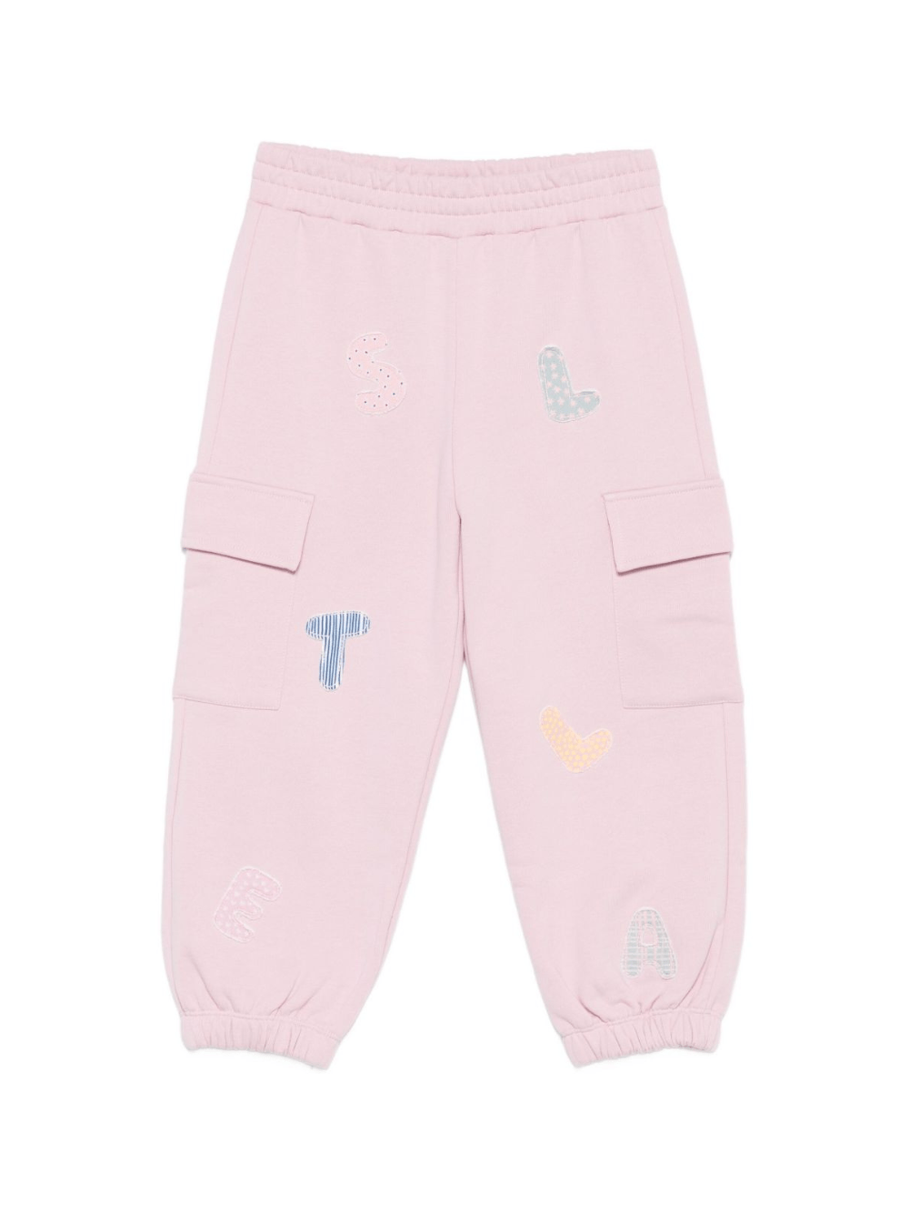 Pantaloni sportivi per bambina Stella McCartney Kids rosa con tasche cargo - Rubino Kids