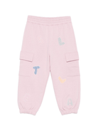 Pantaloni sportivi per bambina Stella McCartney Kids rosa con tasche cargo - Rubino Kids