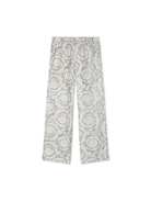 Pantaloni sportivi per bambina Versace Kids grigio con stampa Barocco - Rubino Kids