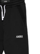 Pantaloni sportivi per bambino Amiri Kids neri con ricamo logo - Rubino Kids