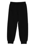 Pantaloni sportivi per bambino Balmain Kids neri con logo ricamato - Rubino Kids