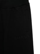 Pantaloni sportivi per bambino Balmain Kids neri con logo ricamato - Rubino Kids